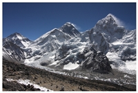 Panoráma nad ledovcem Khumbu